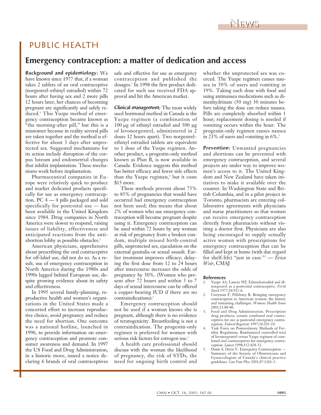 Emergency Contraception: a Matter of Dedication and Access