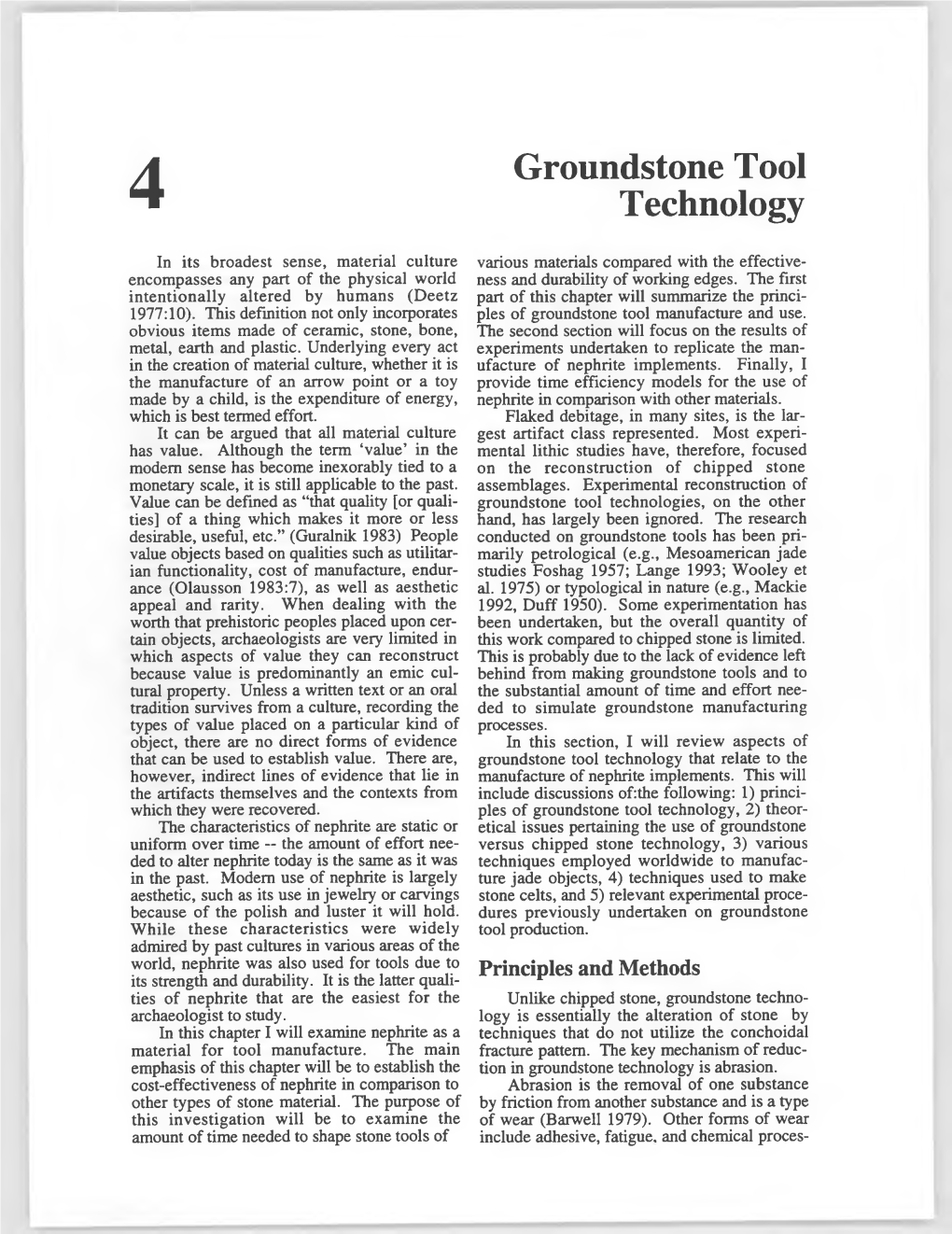 Groundstone Tool Technology That Relate to the However, Indirect Lines of Evidence That Lie in Manufacture of Nephrite Implements