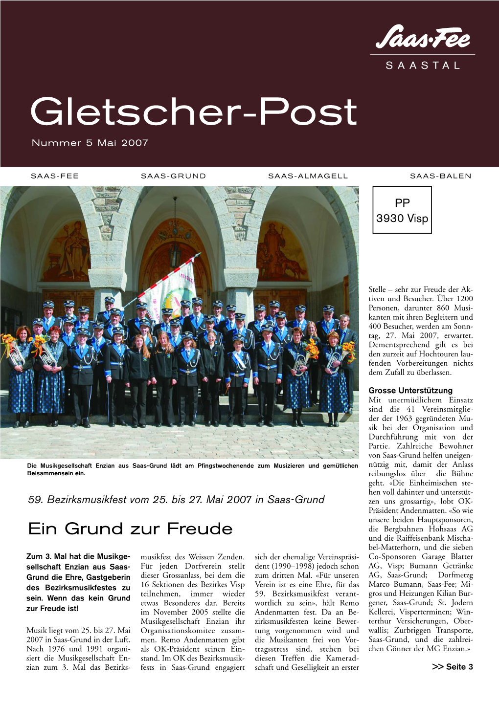 Gletscher-Post Nummer 5 Mai 2007