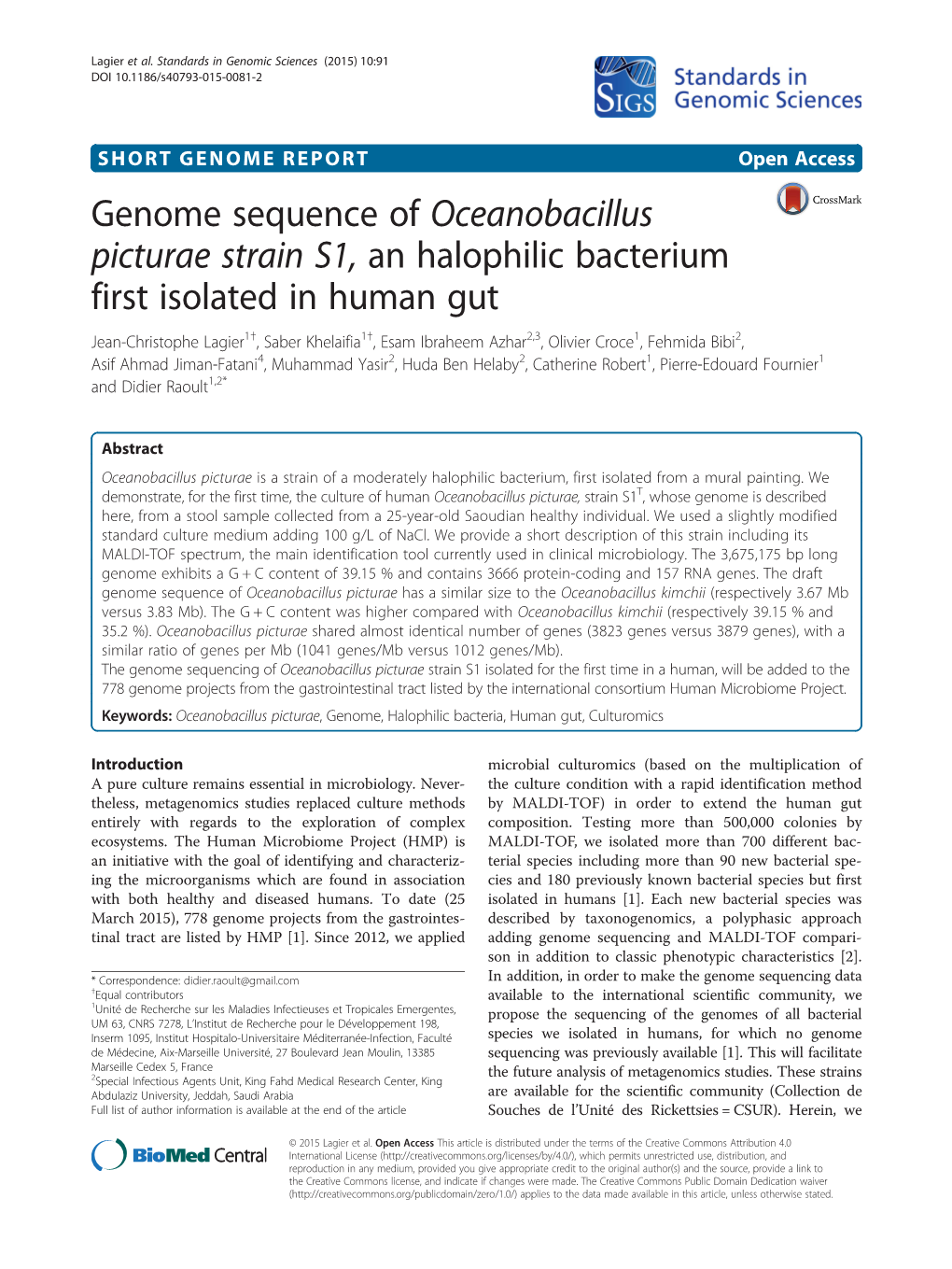 Genome Sequence of Oceanobacillus Picturae Strain S1, an Halophilic