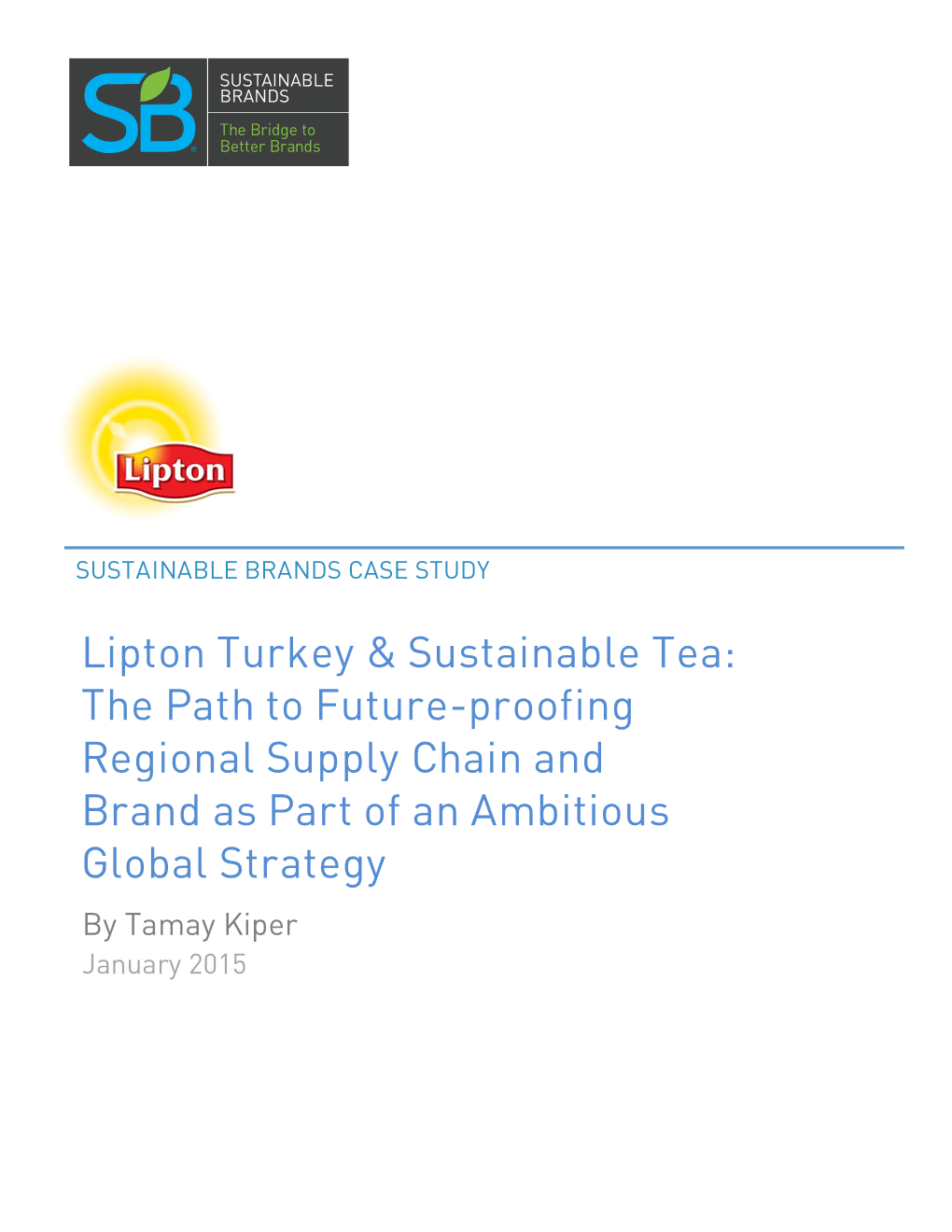 Lipton Turkey & Sustainable