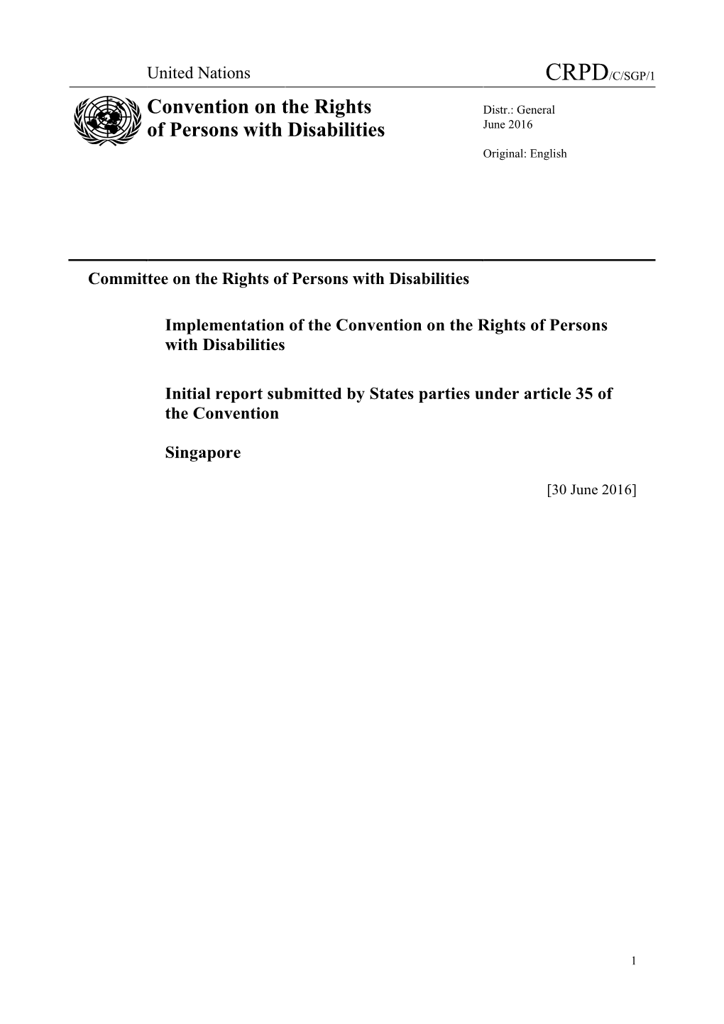 Convention on the Rights of Persons with Disabilities