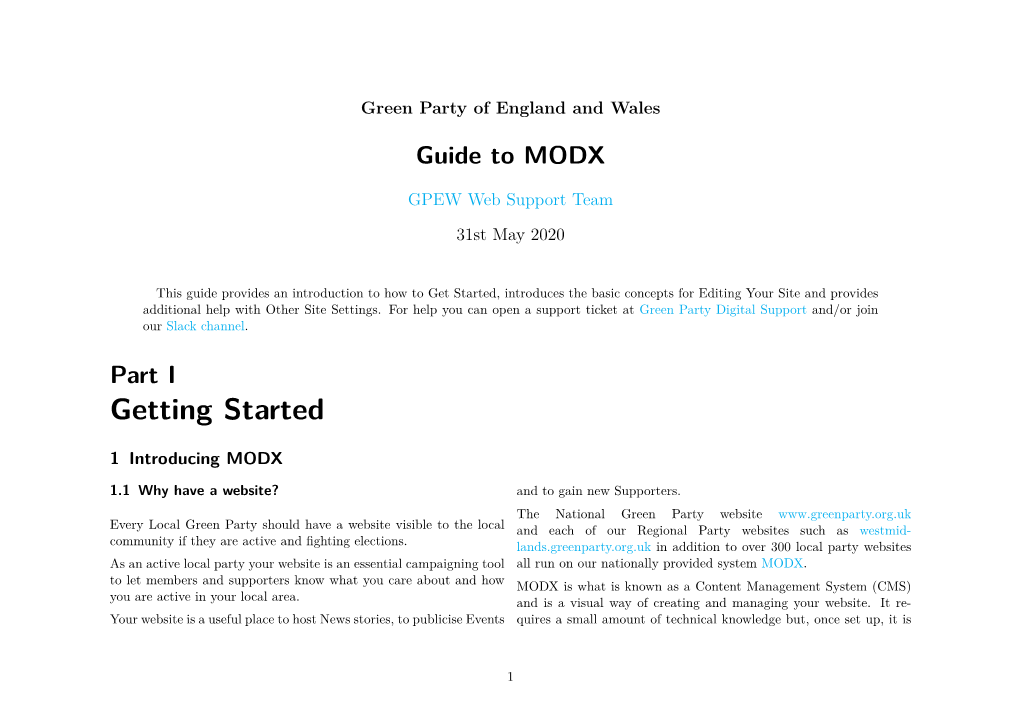 Guide to MODX