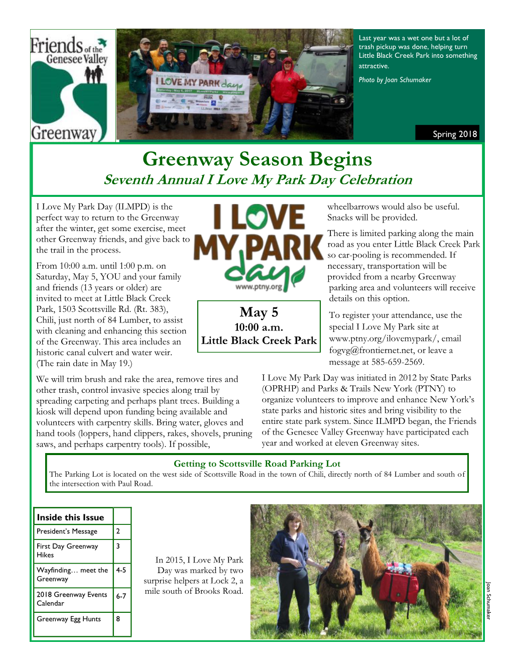 Spring 2018 Greenway News