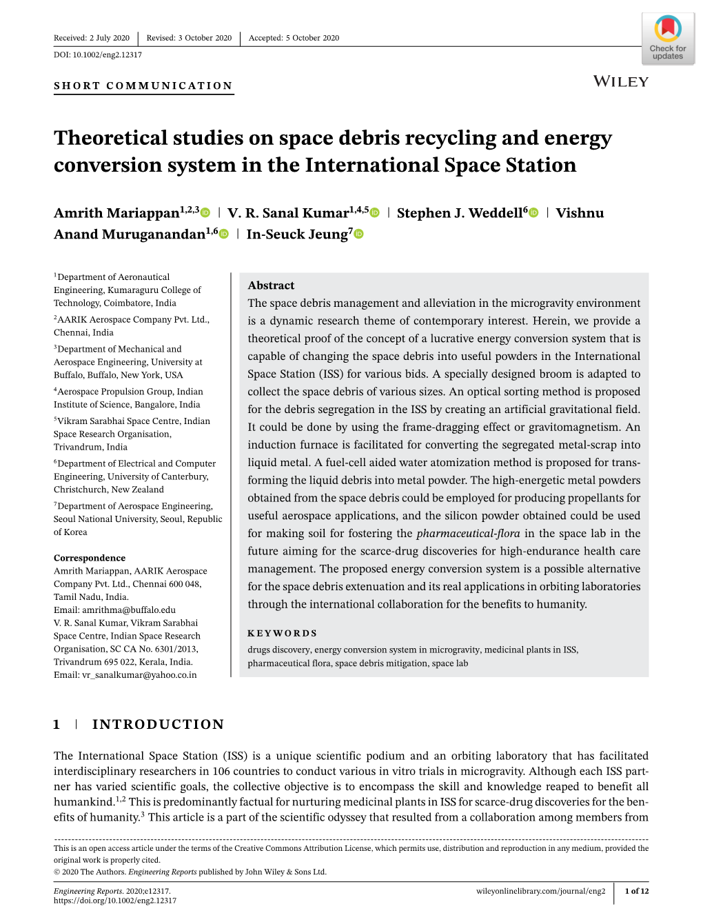 Theoretical Studies on Space Debris Recycling and Energy Conversion System in the International Space Station