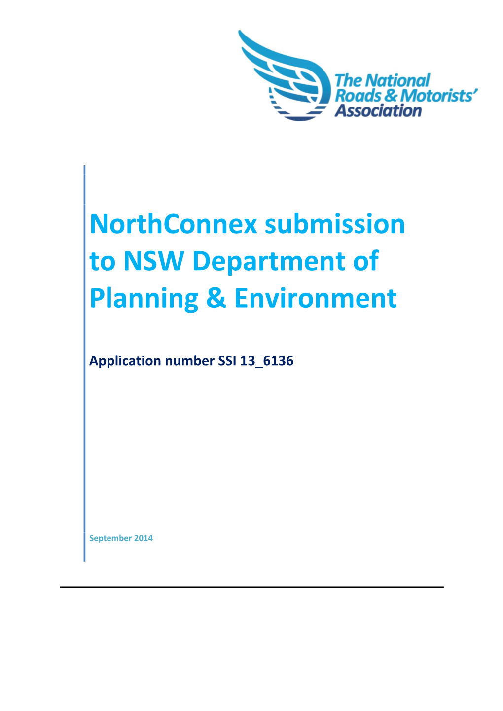 Northconnex Submission to NSW Department of Planning & Environment