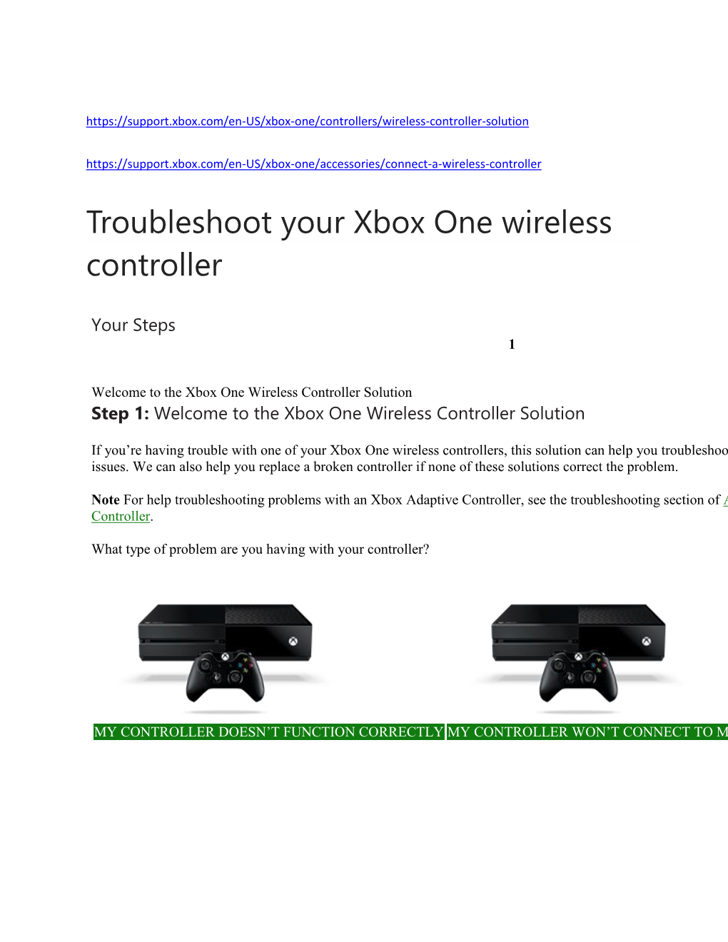Troubleshoot Your Xbox One Wireless Controller