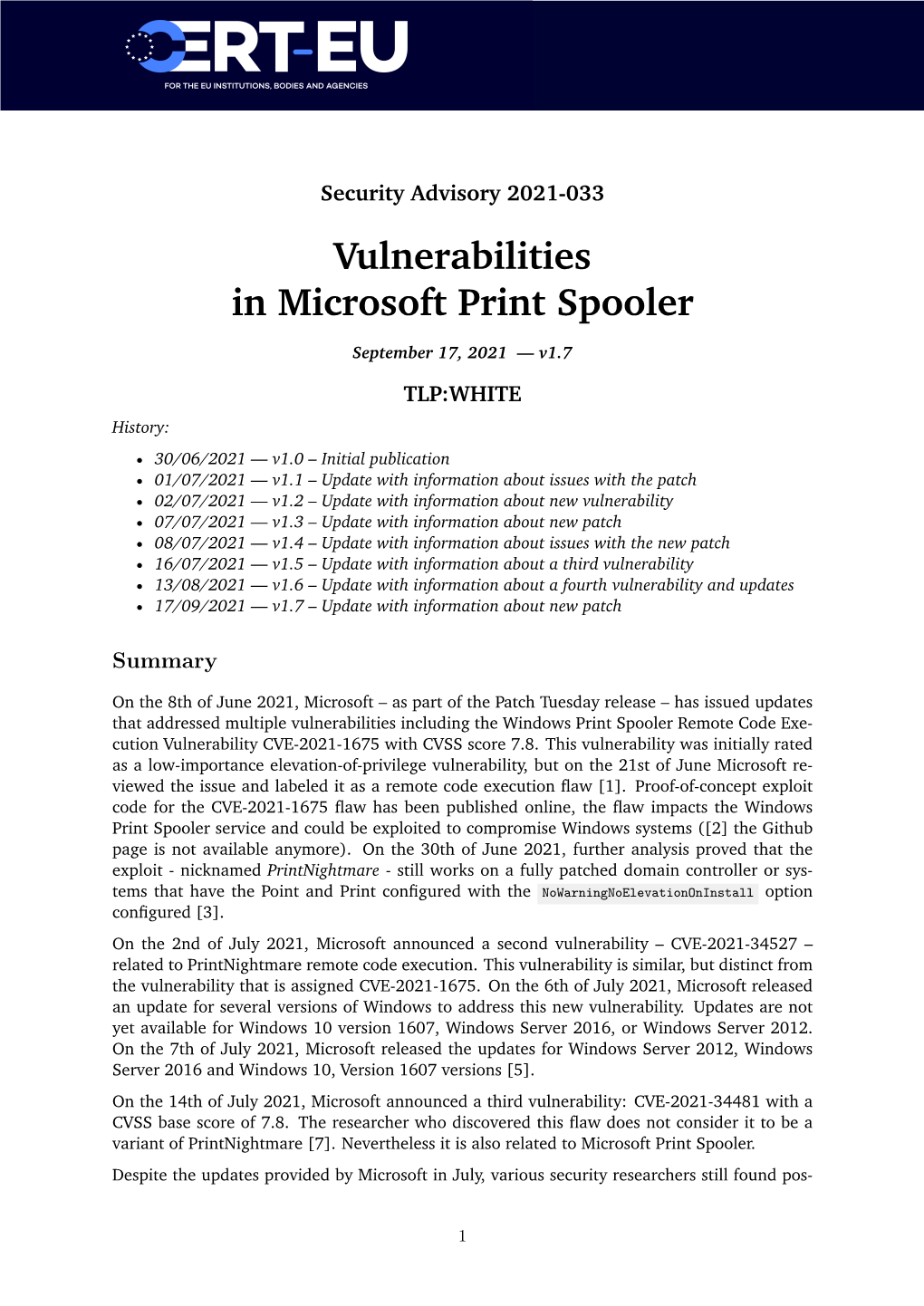 Vulnerabilities in Microsoft Print Spooler