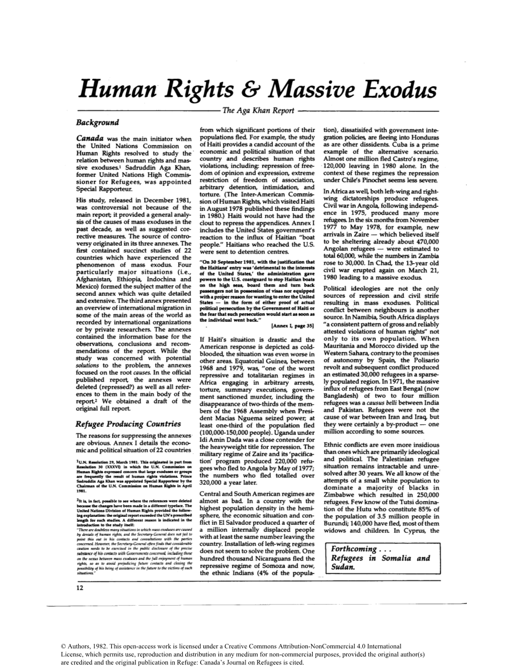 Human Rights &J Massive Exodus