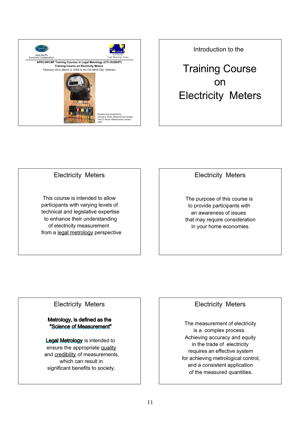 Handbook on Electricity Meters