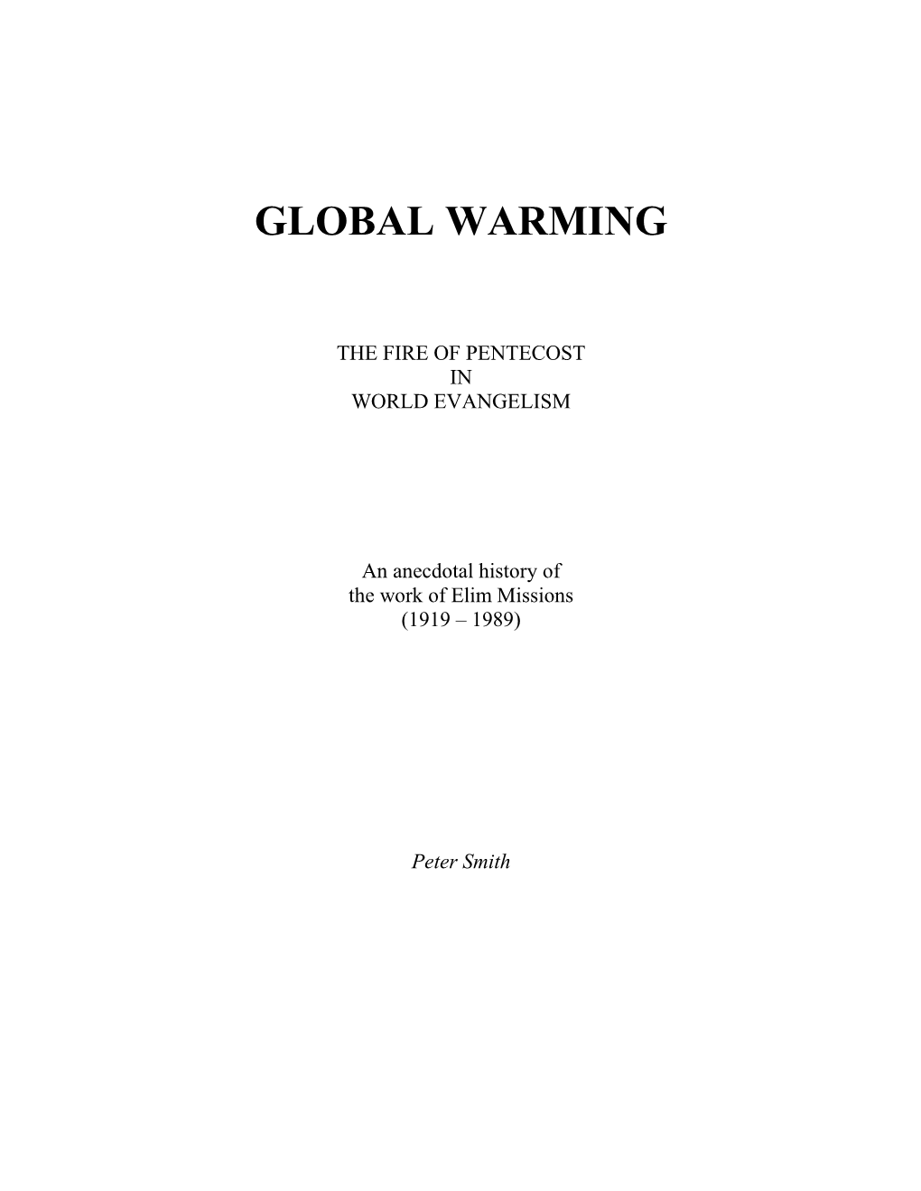 Global Warming