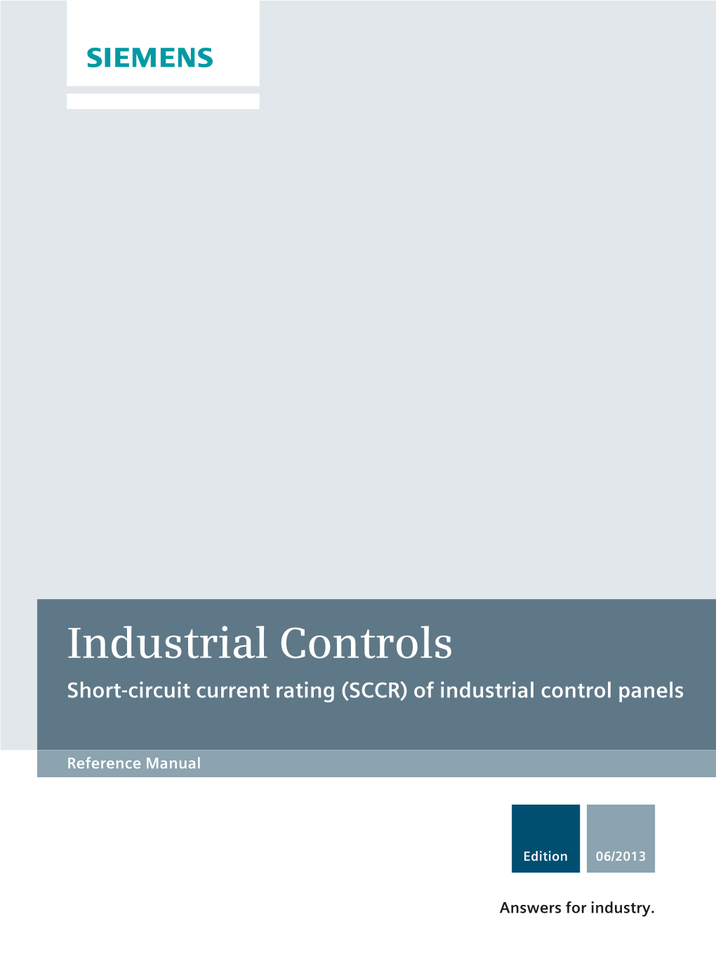 Industrial Controls Short-Circuit Current Rating (SCCR) of Industrial Control Panels