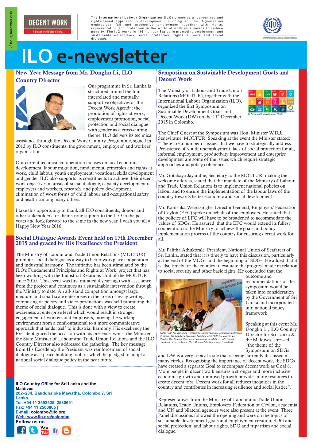 ILO Colombo E-Newsletter