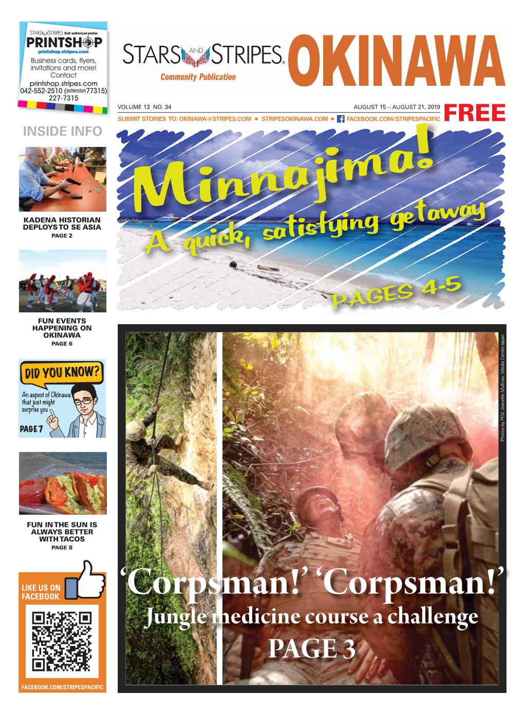 Corpsman!’ ‘Corpsman!’ Jungle Medicine Course a Challenge PAGE 3