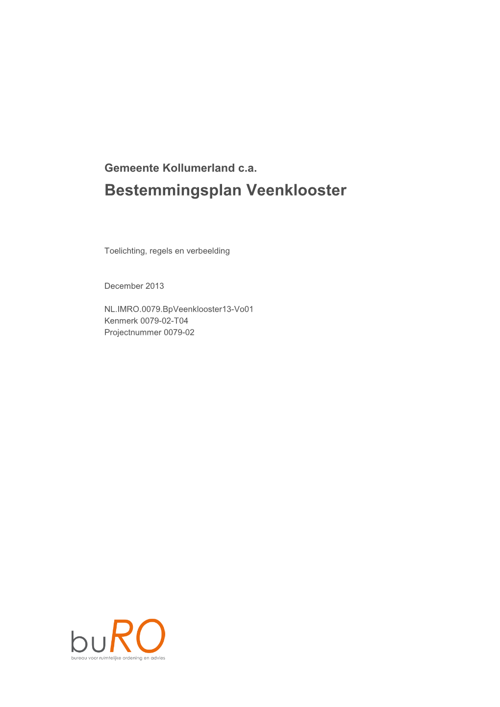 Bestemmingsplan Veenklooster