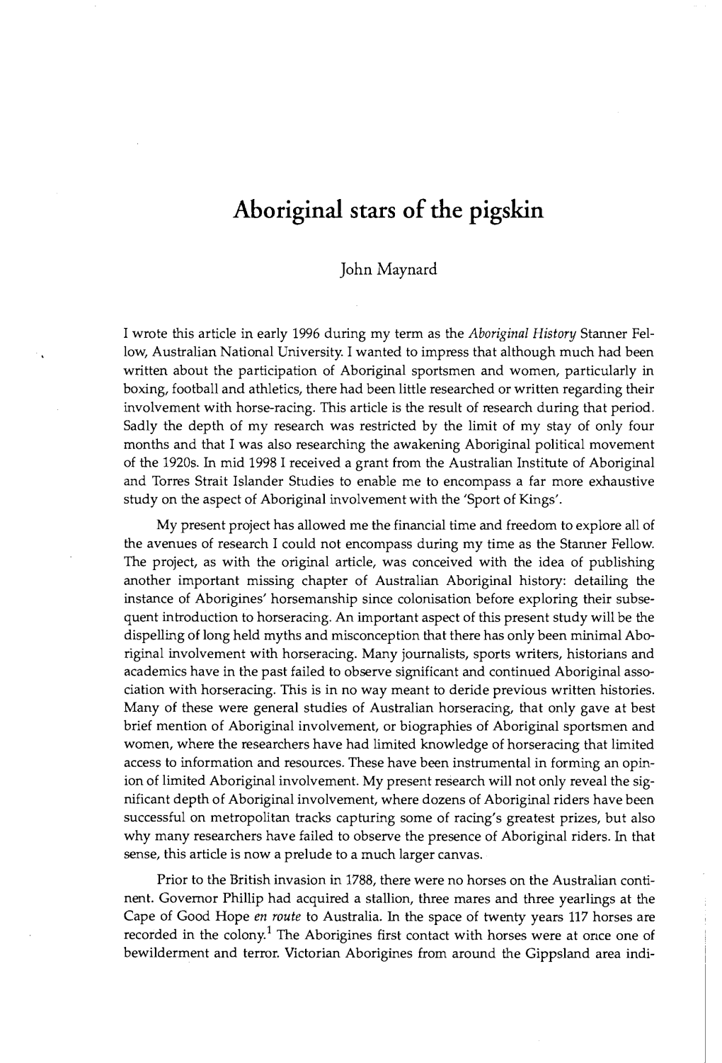 Aboriginal Stars of the Pigskin
