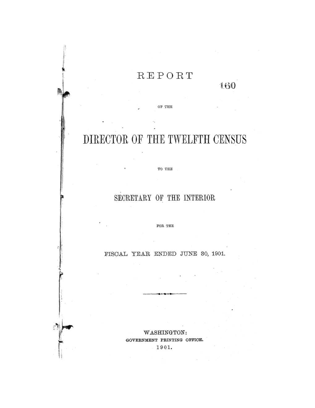 1901 Annual Census Report