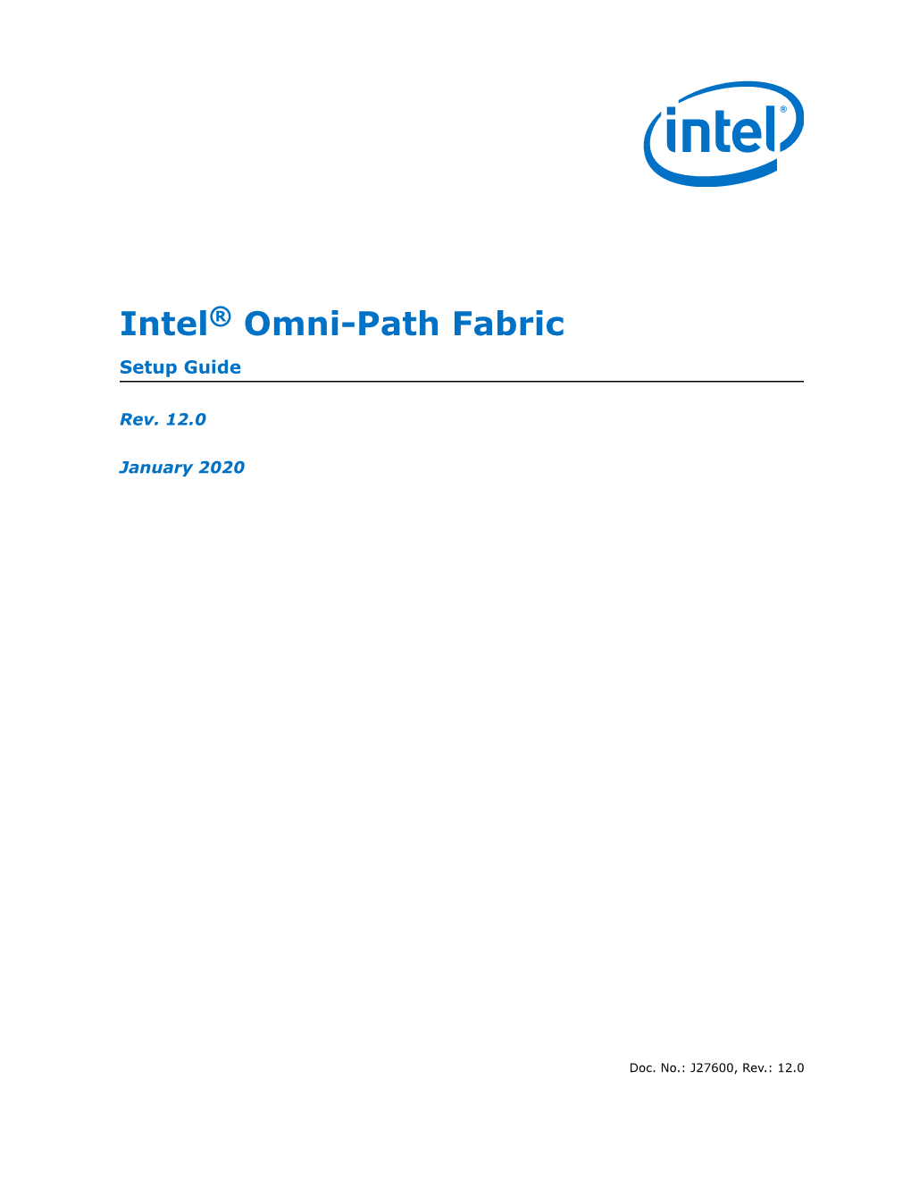 Intel® Omni-Path Fabric — Setup Guide
