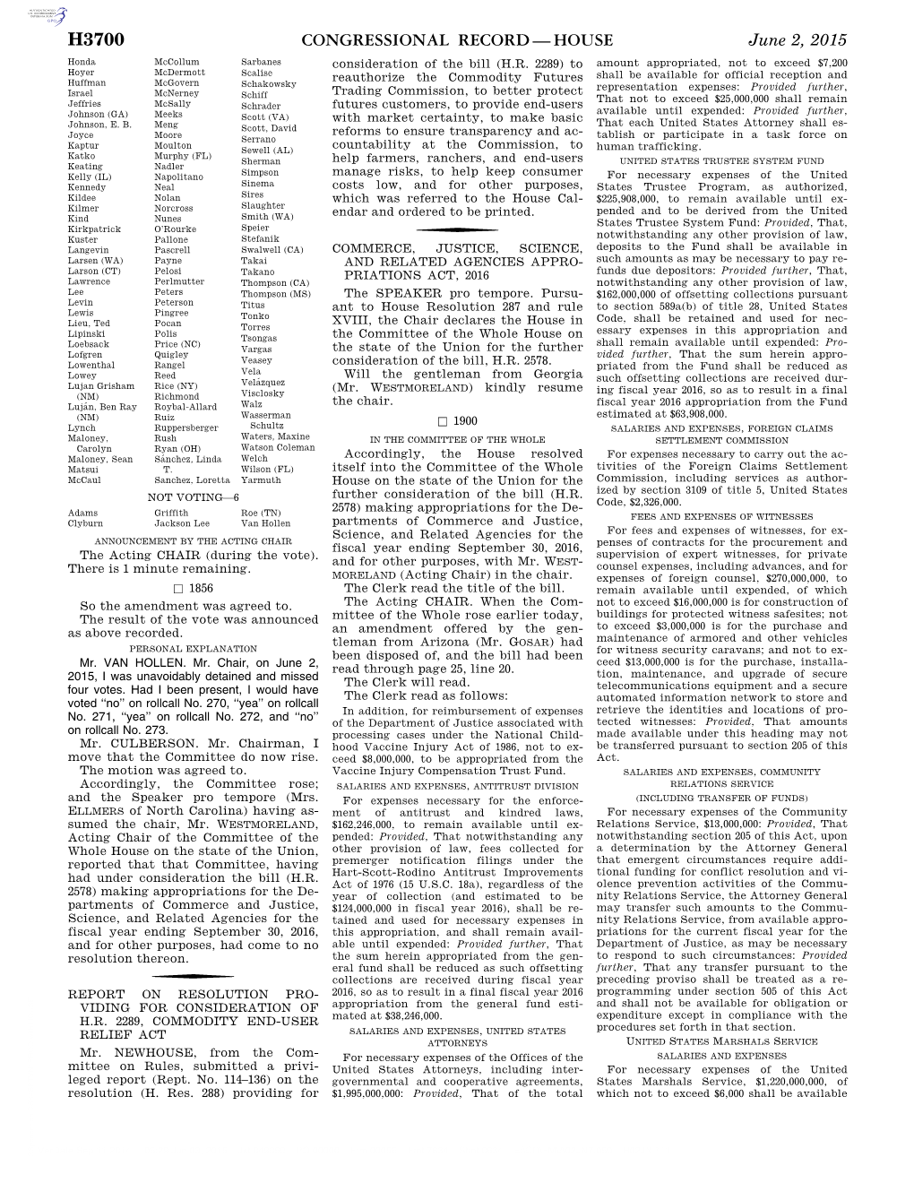 Congressional Record—House H3700