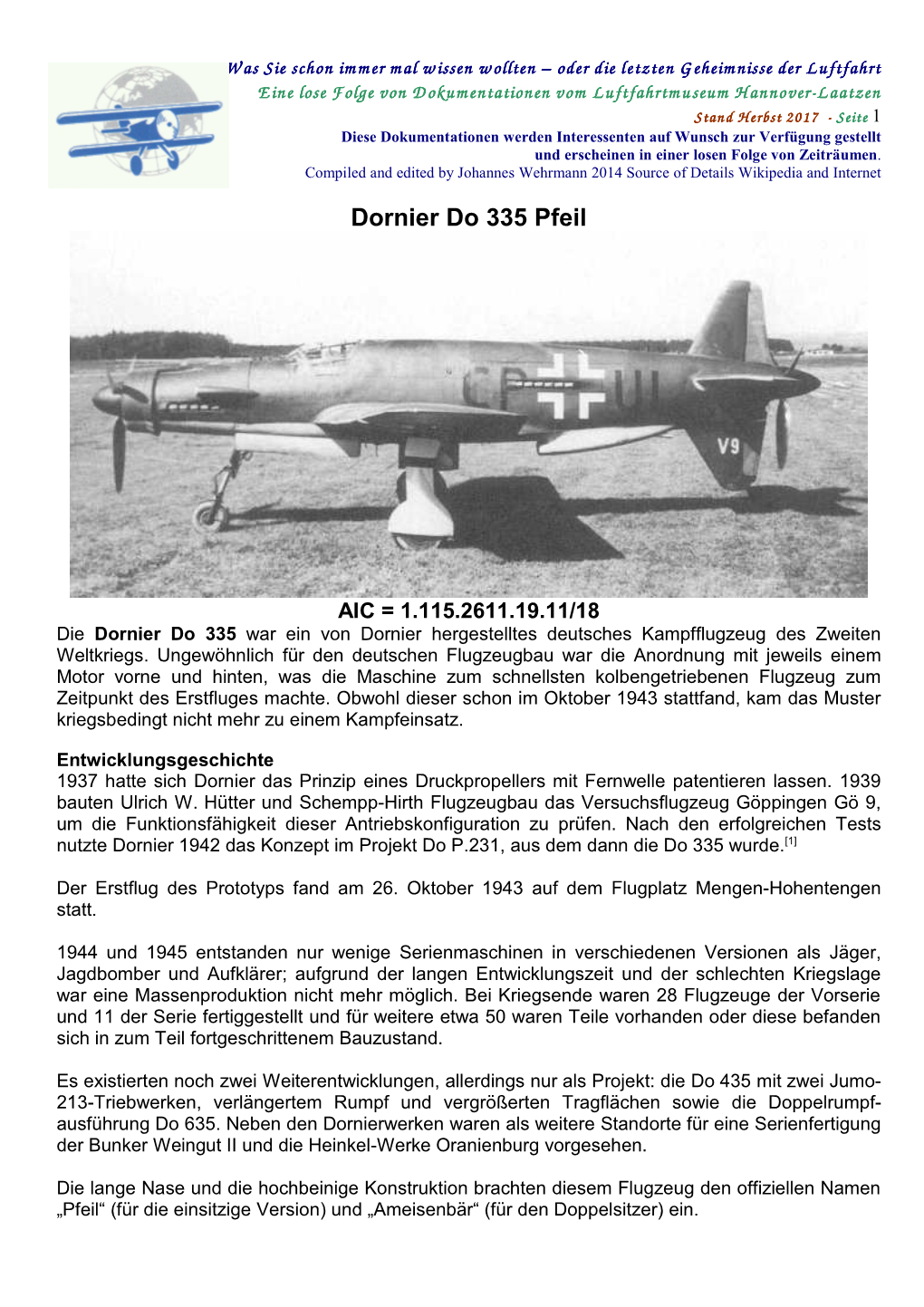 Dornier Do 335 Pfeil