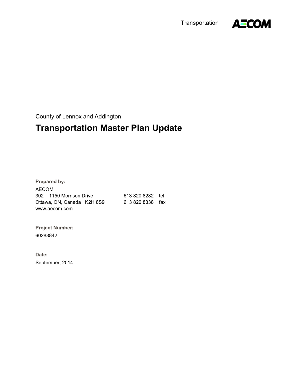 Transportation Master Plan Update