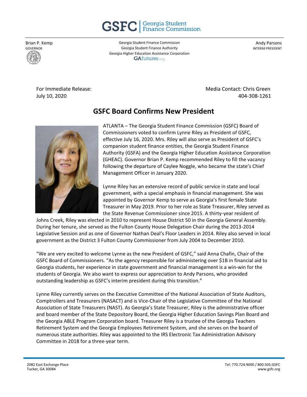 GSFC Board Confirms New President