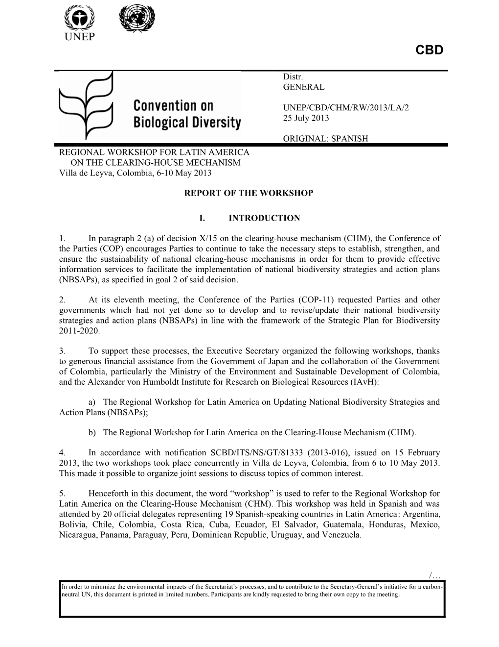 Unep/Cbd/Chm/Rw/2013/La/2