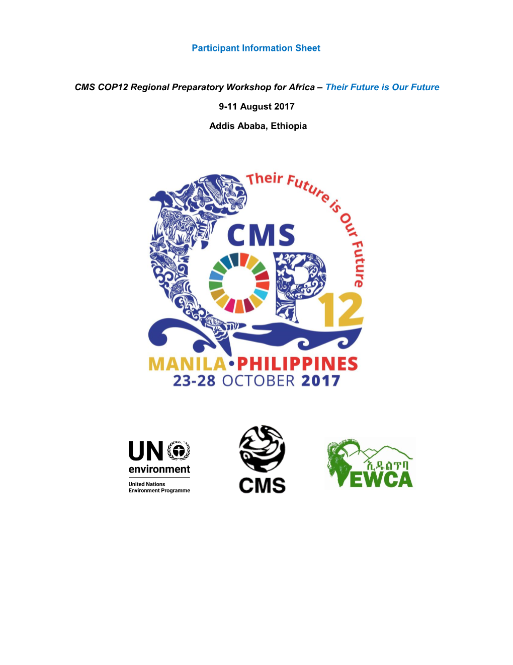 Participant Information Sheet CMS COP12 Regional Preparatory
