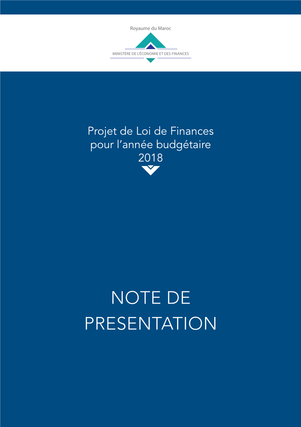 Note De Présentation Du Projet De La Loi De Finances 2018