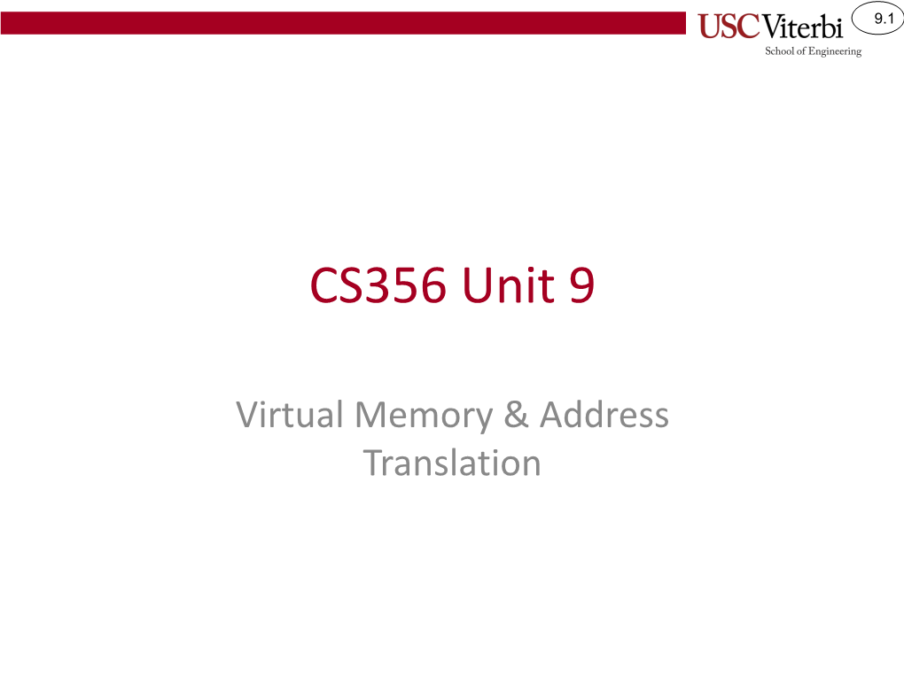 Virtual Memory & Address Translation