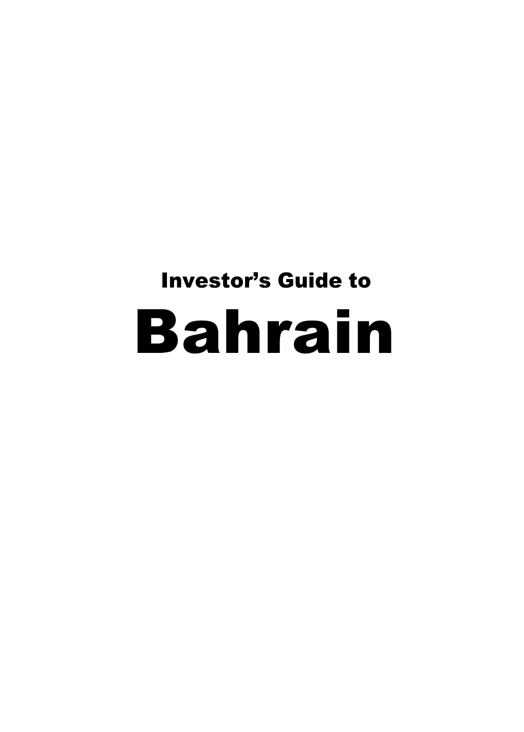 Investor's Guide To