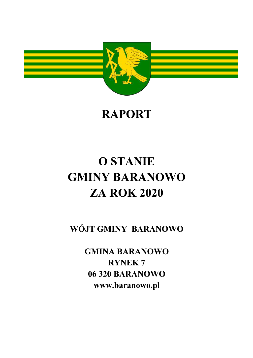 Raport O Stanie Gminy Baranowo Za 2020