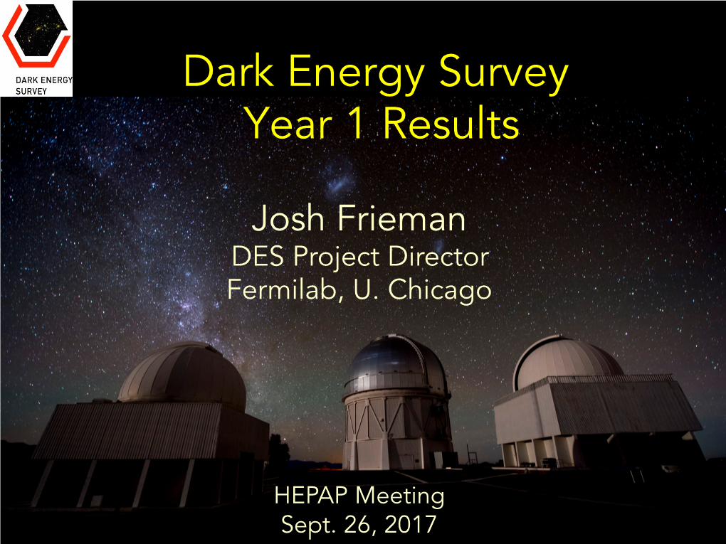 Dark Energy Survey Year 1 Results