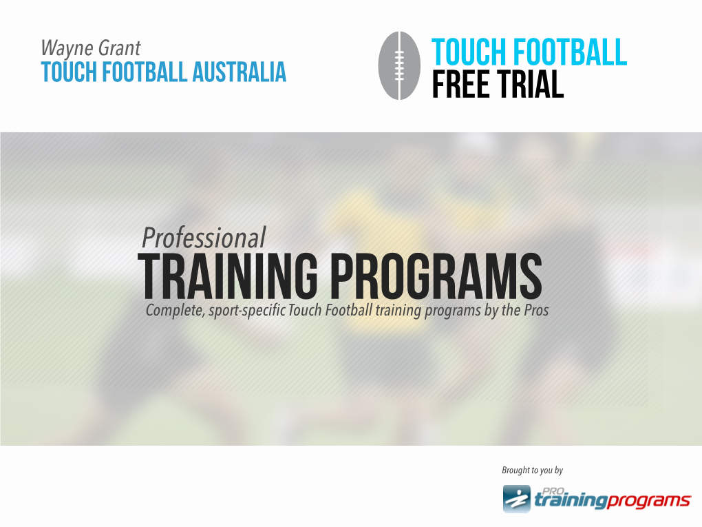 Touch Football Free Trial | Pro Training Programs