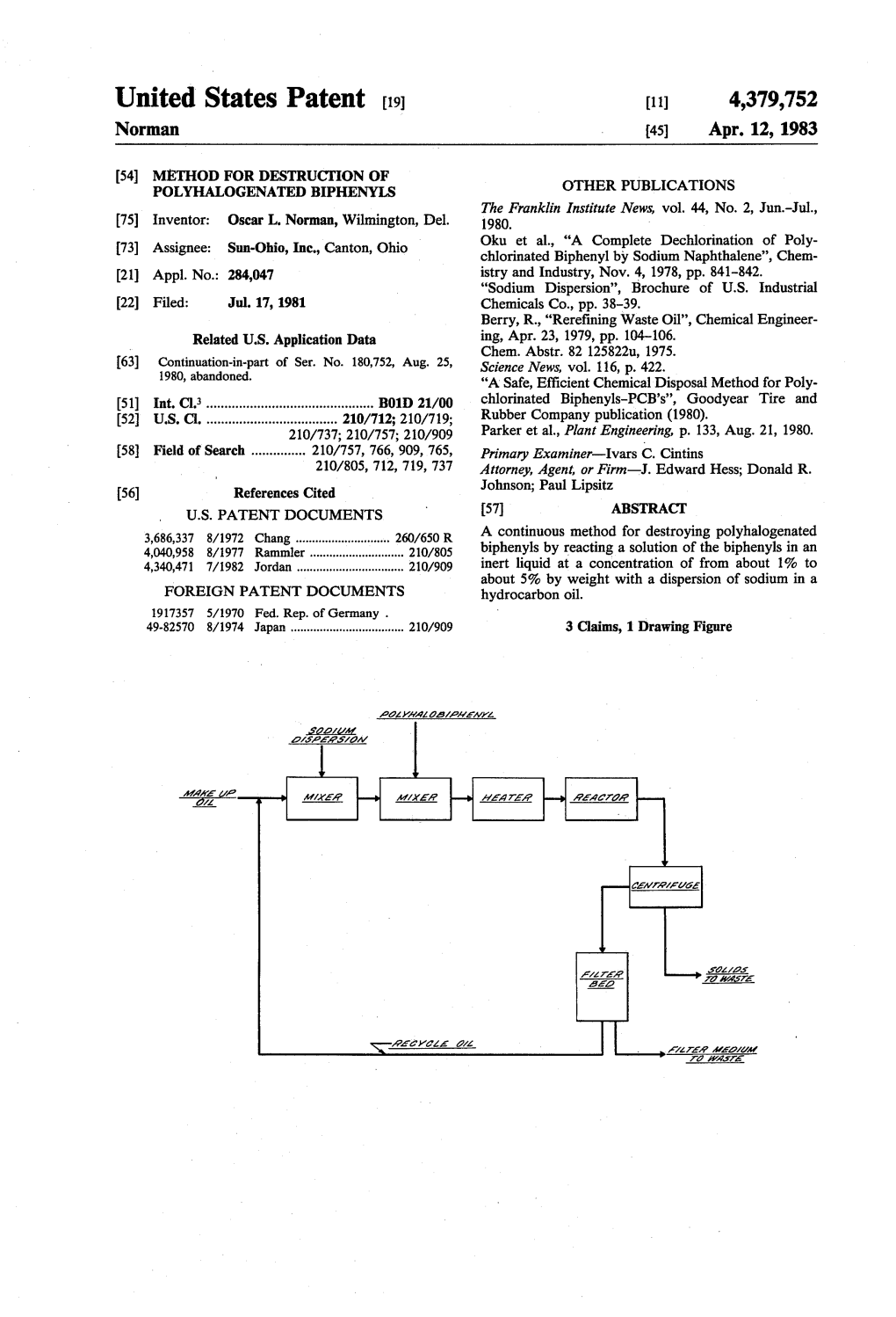 United States Patent (19) (11) 4,379,752 Norman 45) Apr