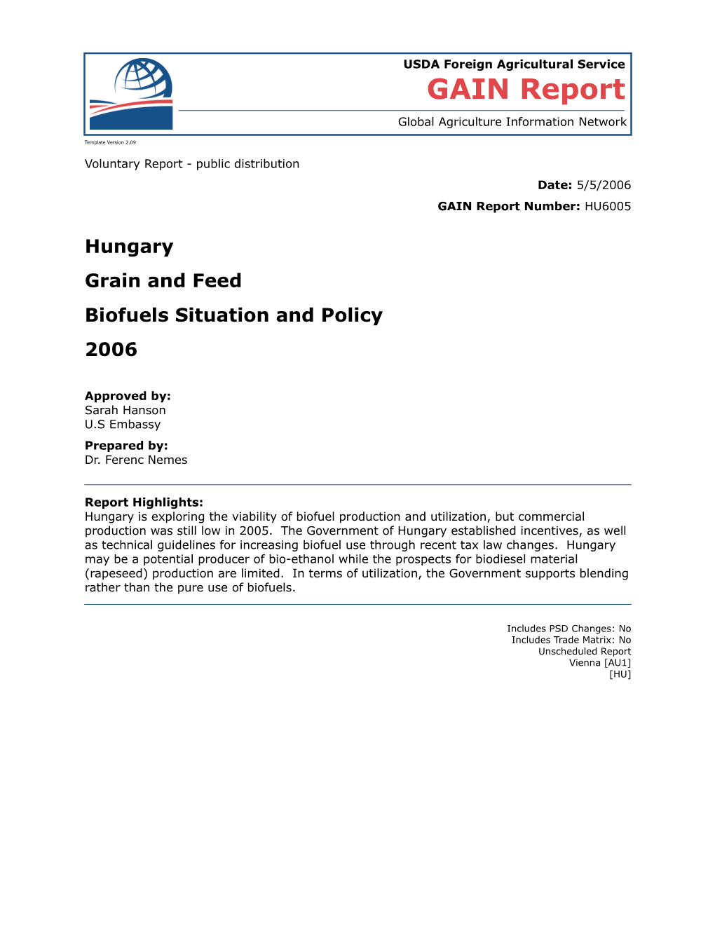 Voluntary Report - Public Distribution s47