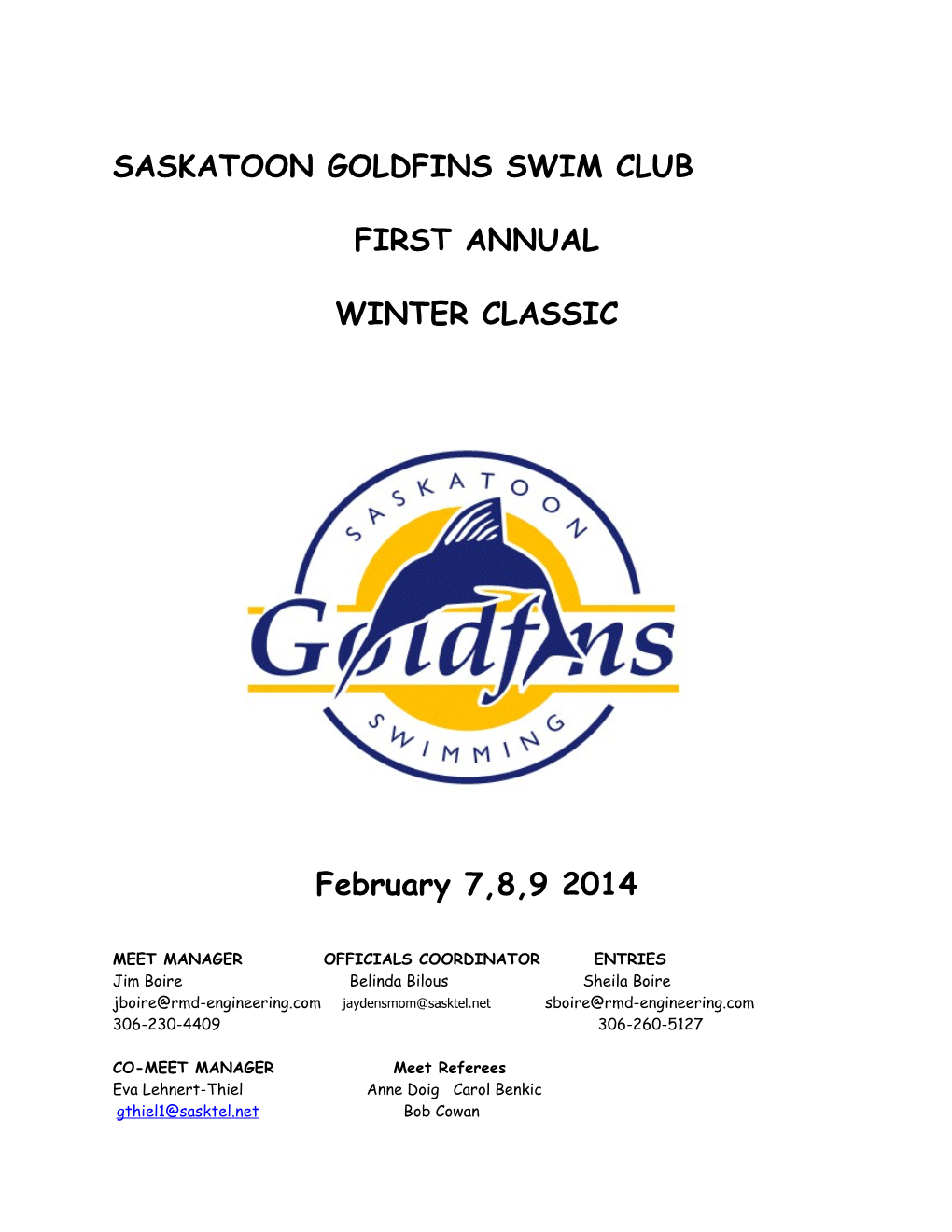 Saskatoon Goldfins Swim Club