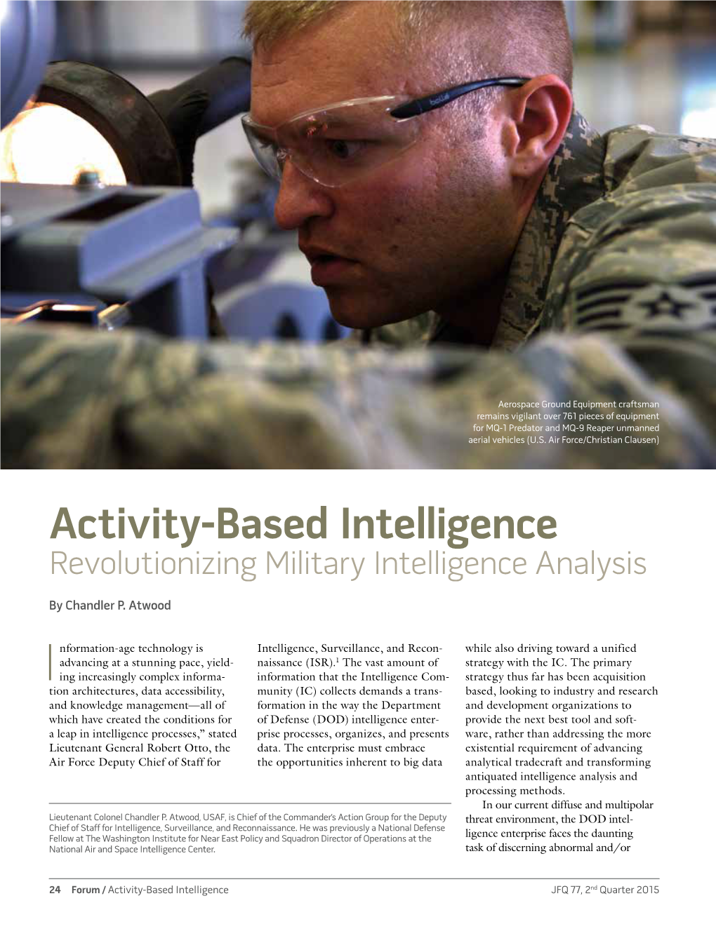 Activity-Based Intelligence Revolutionizing Military Intelligence Analysis