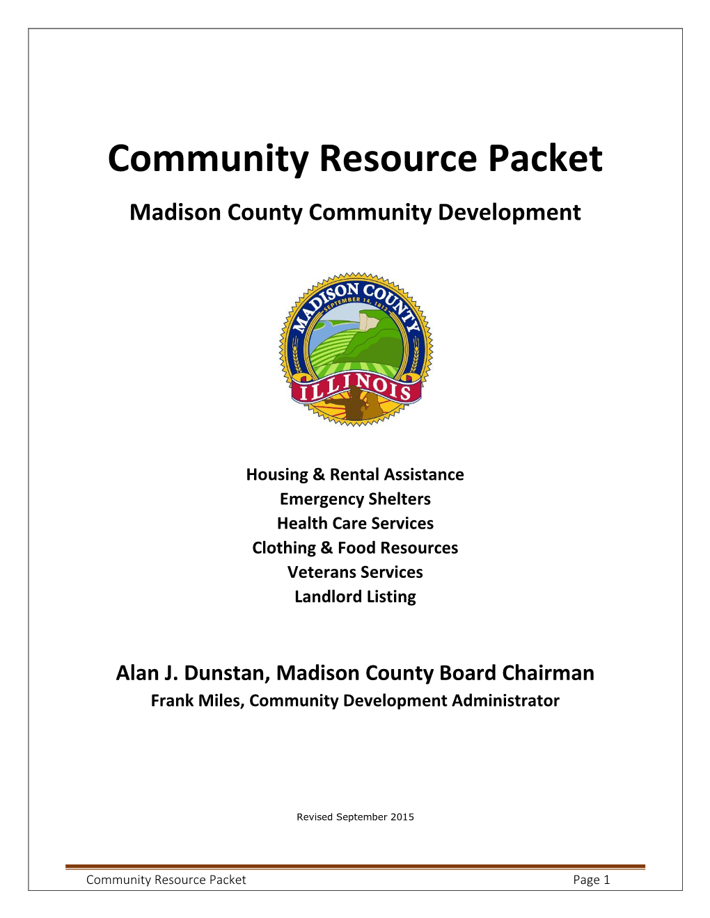 Madison County Community Resource Packet