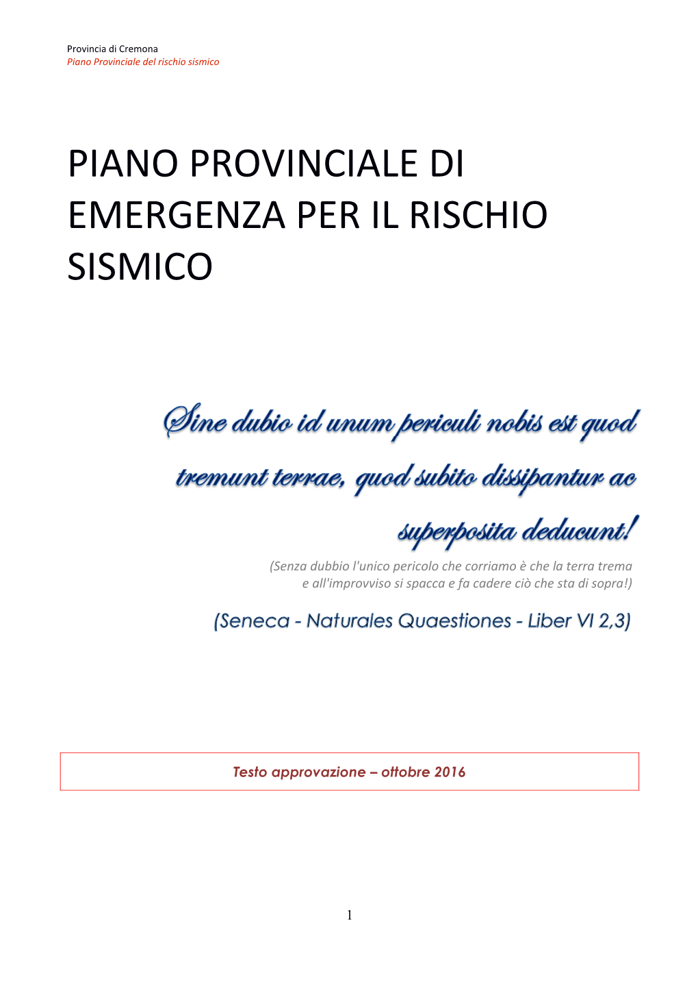 Piano Del Rischio Sismico