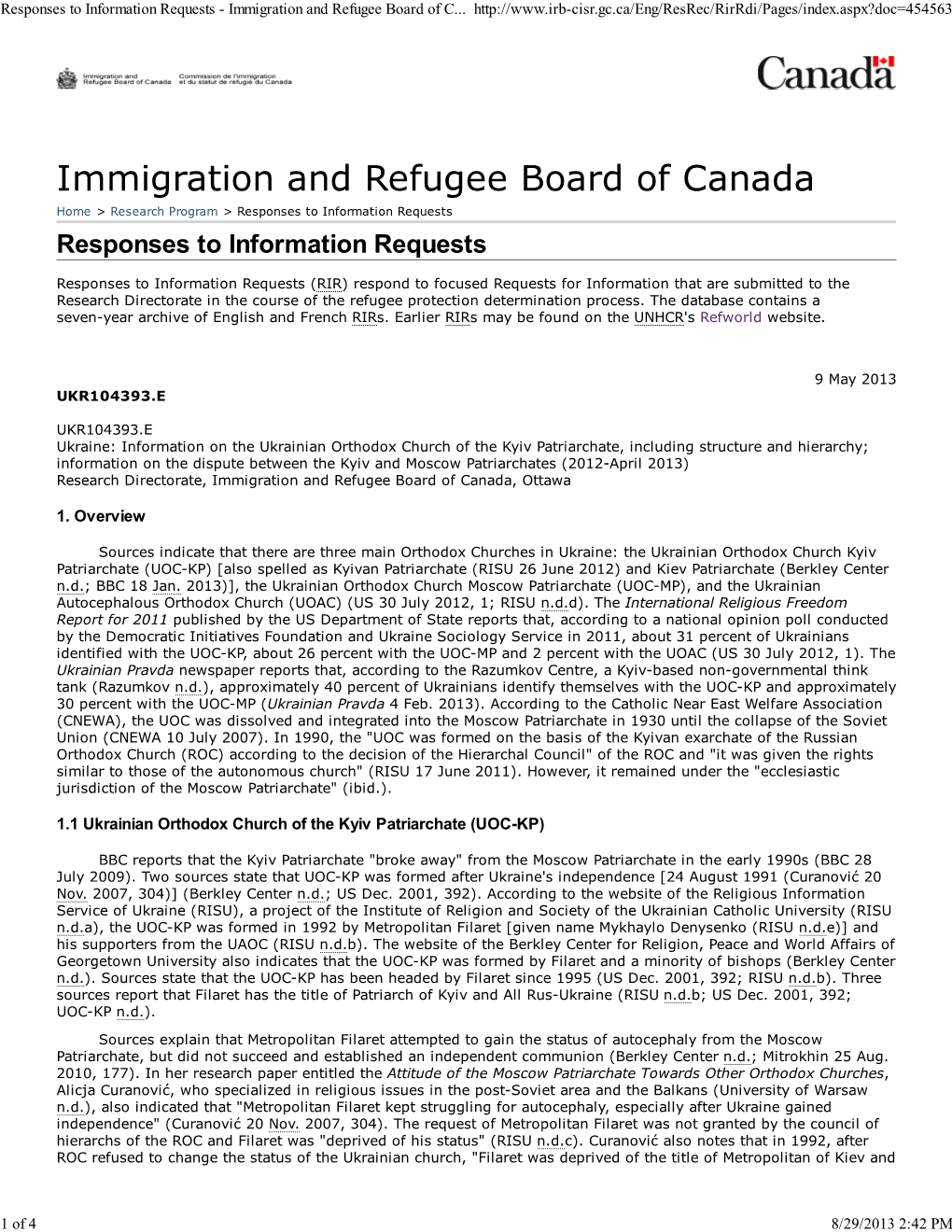 Immigration and Refugee Board of Canada, Ottawa