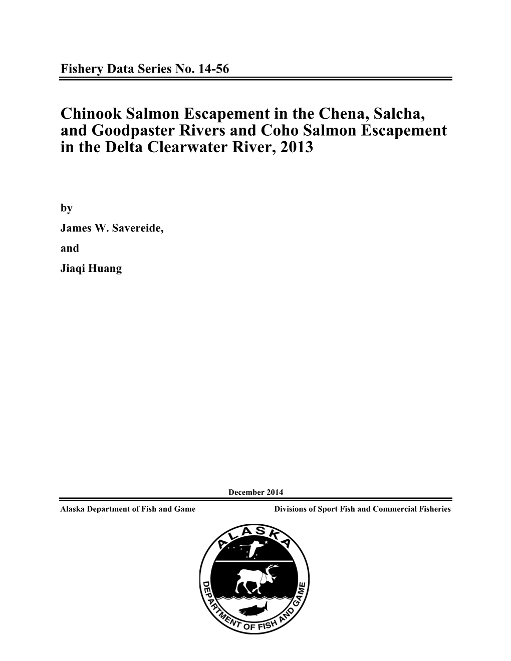 Goodpaster River Chinook Salmon Counting Tower Data