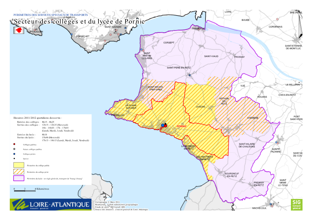 Secteur Des Collèges Et Du Lycée De Pornic