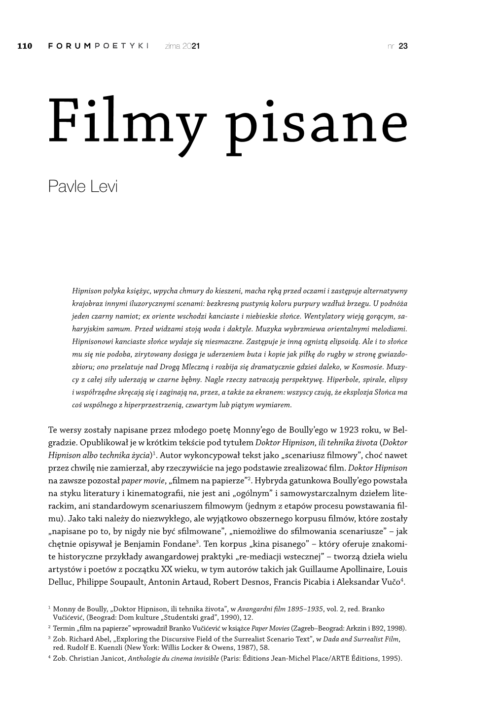 Filmy Pisane Pavle Levi