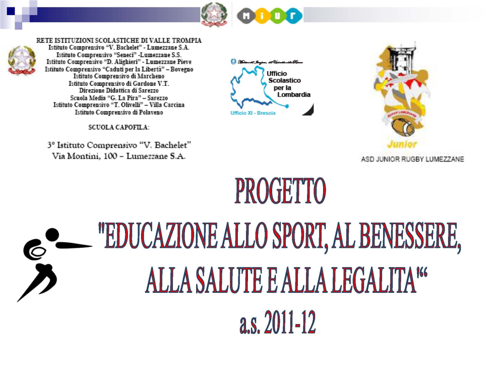 Sintesi Progetto "Rugby" 2011-12