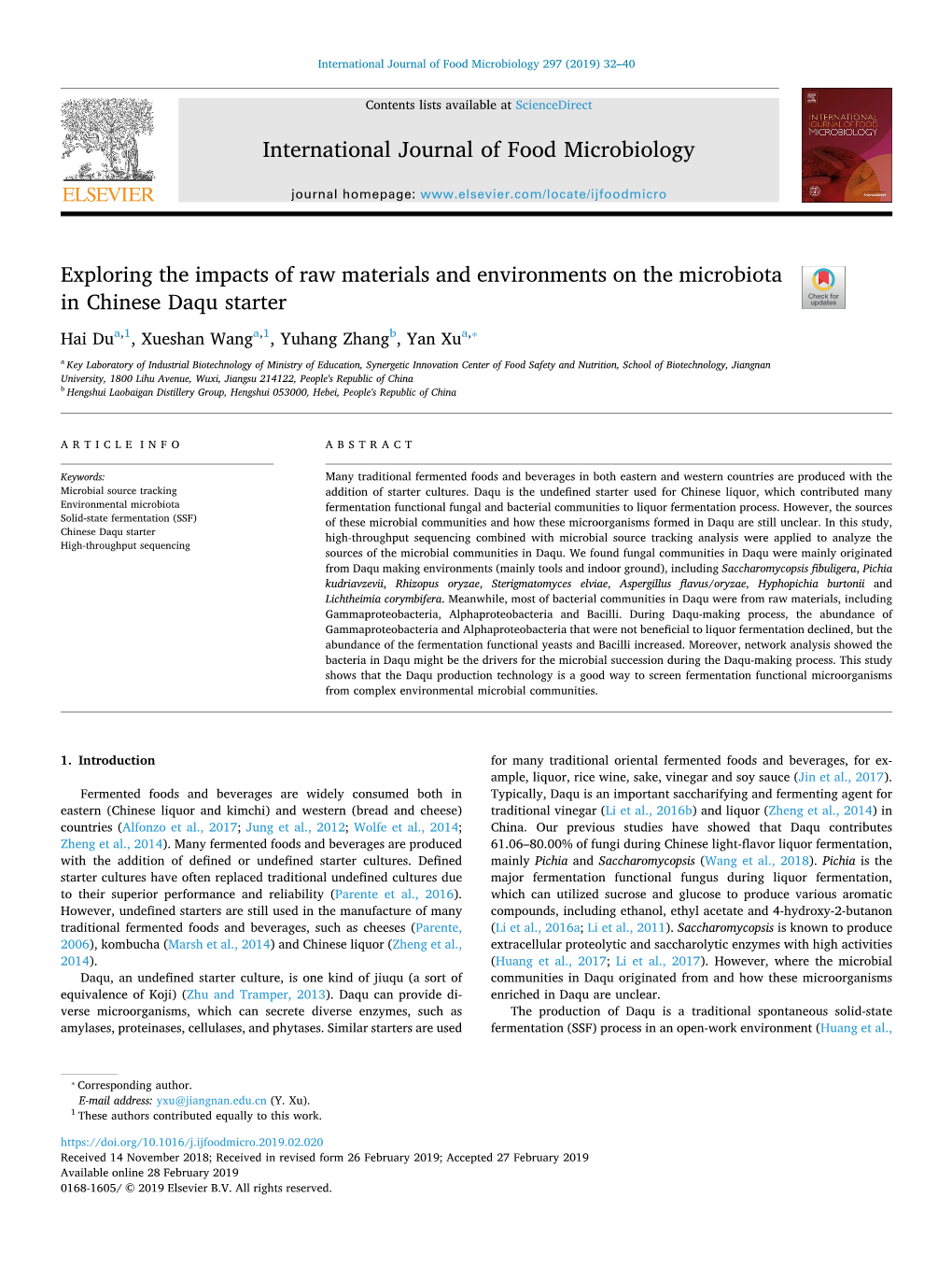 International Journal of Food Microbiology Exploring the Impacts Of