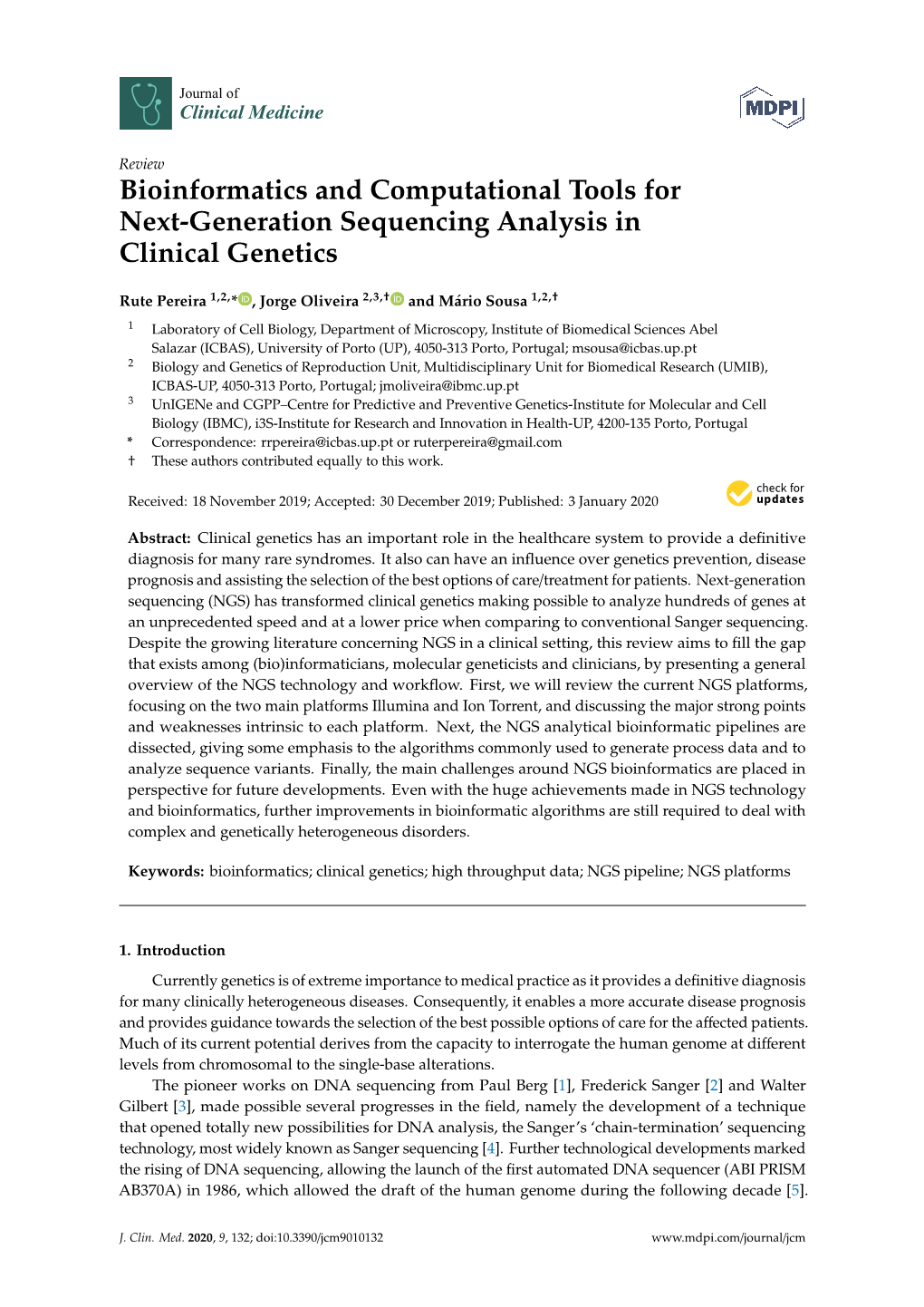 Bioinformatics and Computational Tools for Next-Generation Sequencing Analysis in Clinical Genetics