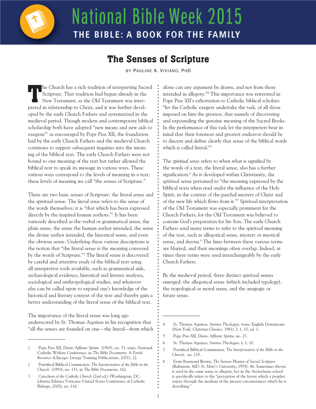 The Senses of Scripture by Pauline A
