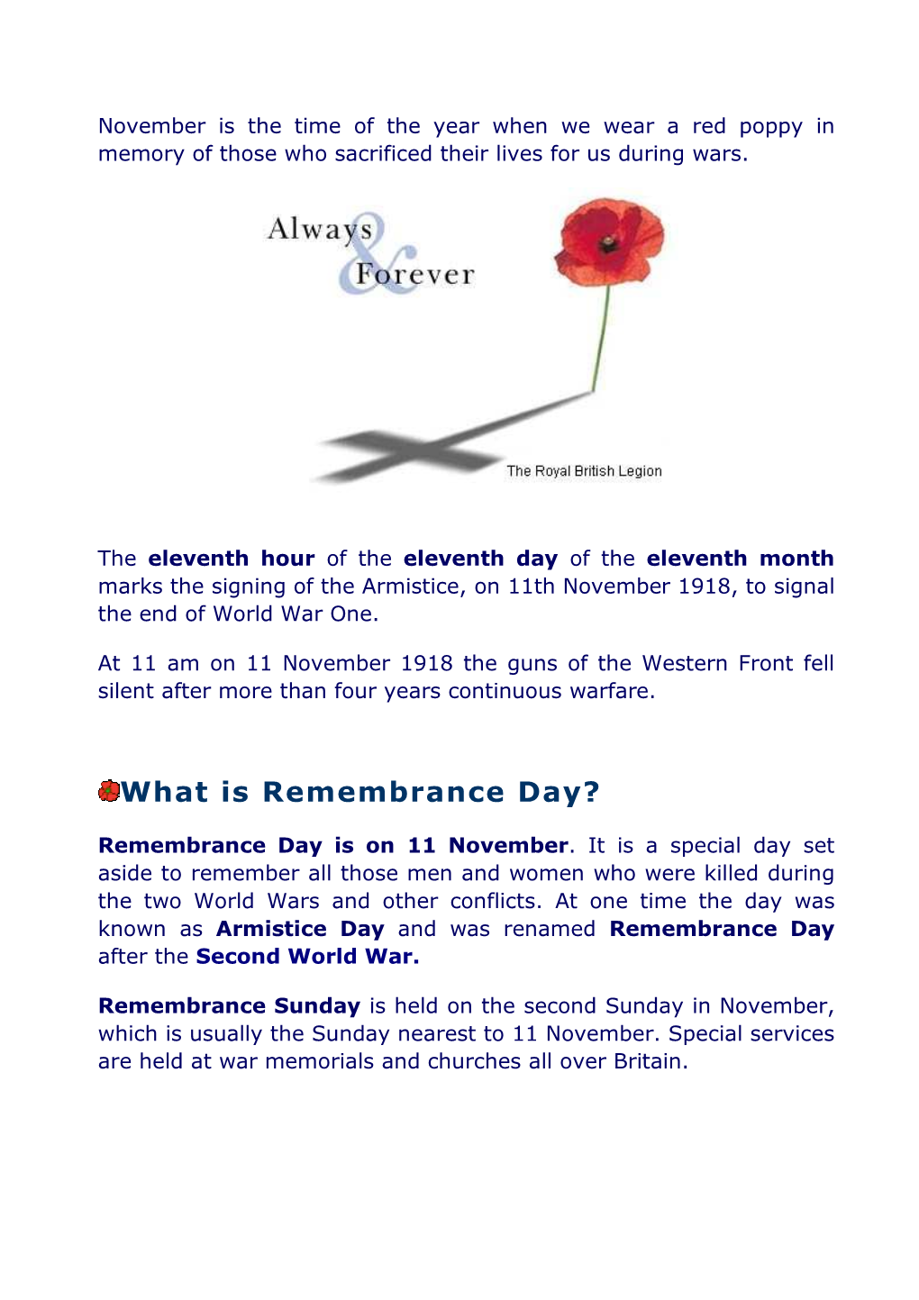 Remembrance Day?