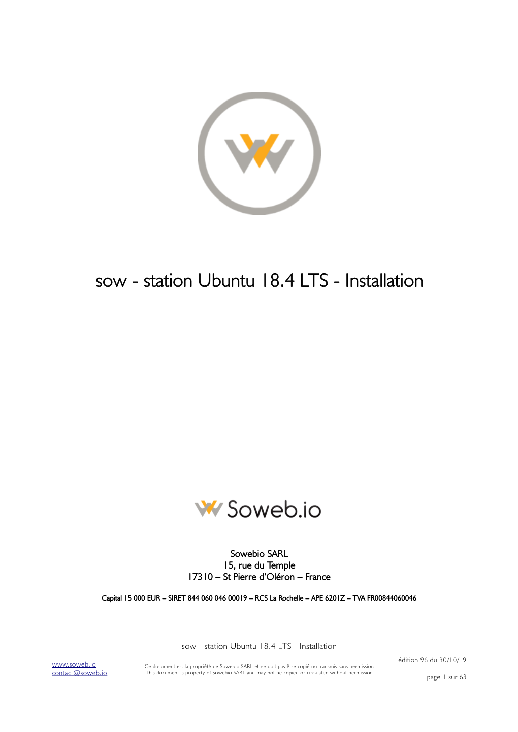 Sow - Station Ubuntu 18.4 LTS - Installation